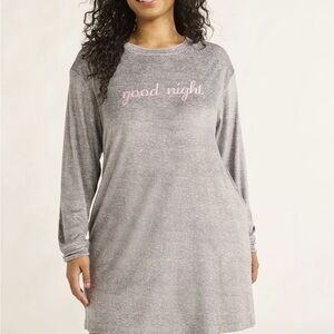 Gray Long Sleeve Nightdress nwt
